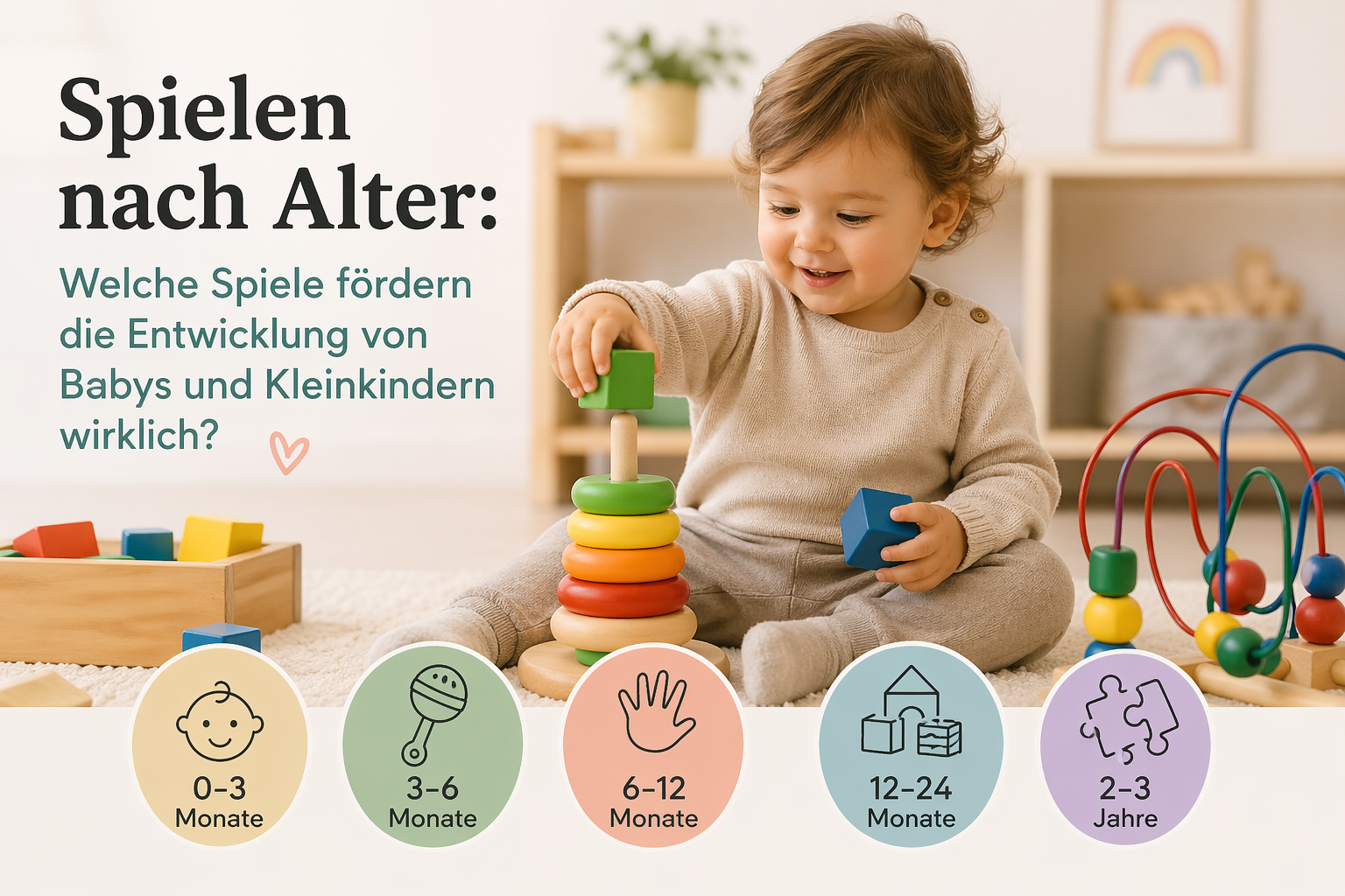 🧠 Spielen nach Alter: Welche Spiele fördern die Entwicklung von Babys und Kleinkindern wirklich?