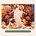 Aus dem Halloween-Set: fröhliche Mumien-Party mit der ganzen Familie