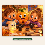 Aus dem Halloween-Set: Kinder basteln mit Kalle