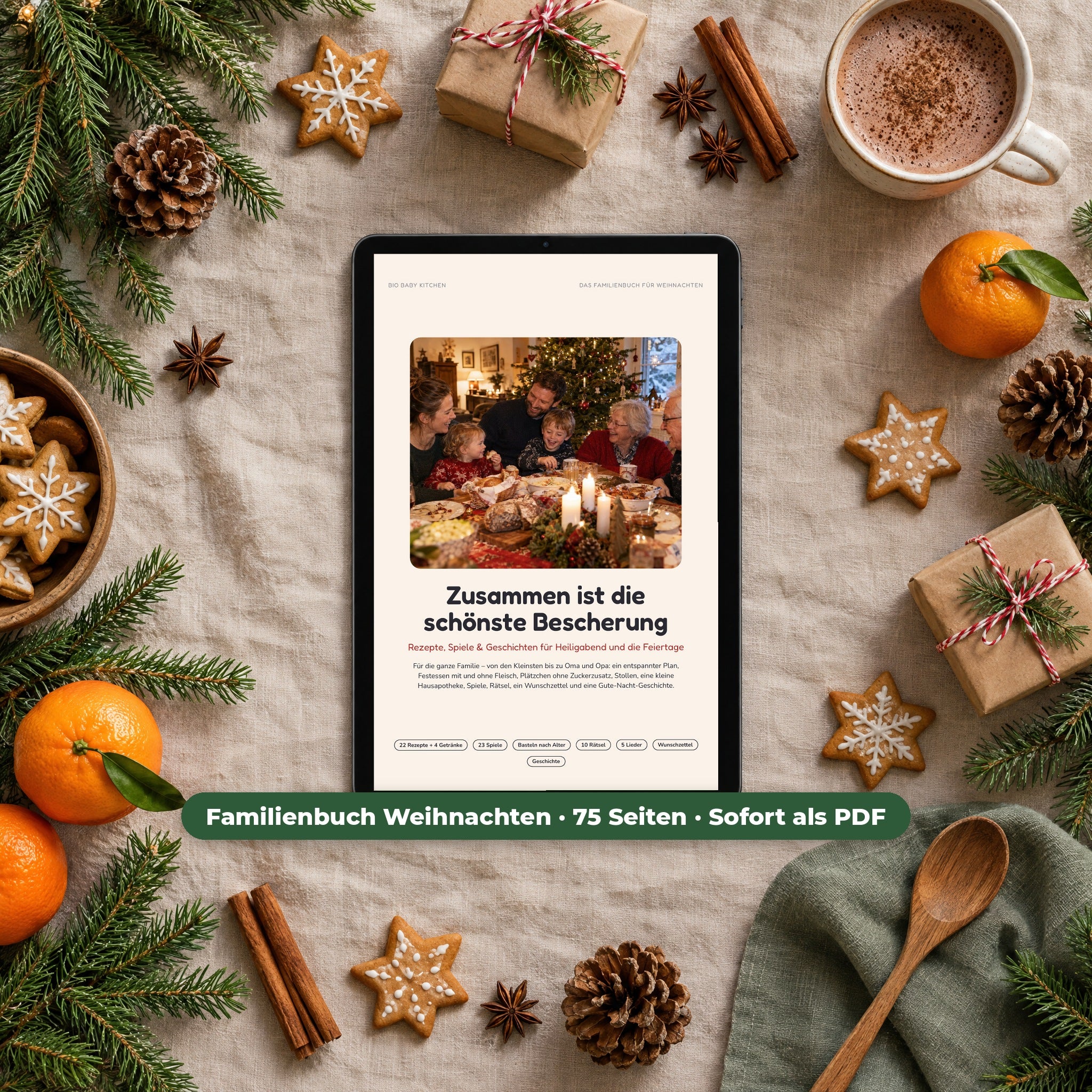 Zusammen ist die schönste Bescherung – Familienbuch Weihnachten als PDF