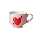 Keramik Becher - Embossed Heart Design