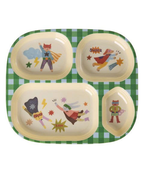 Kinderteller mit 4er Einteilung - Hero Print