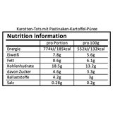 Karotten-Tots mit Pastinaken-Kartoffel-Püree