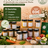 Wochenmenü Vegetarisch (15 Gerichte)