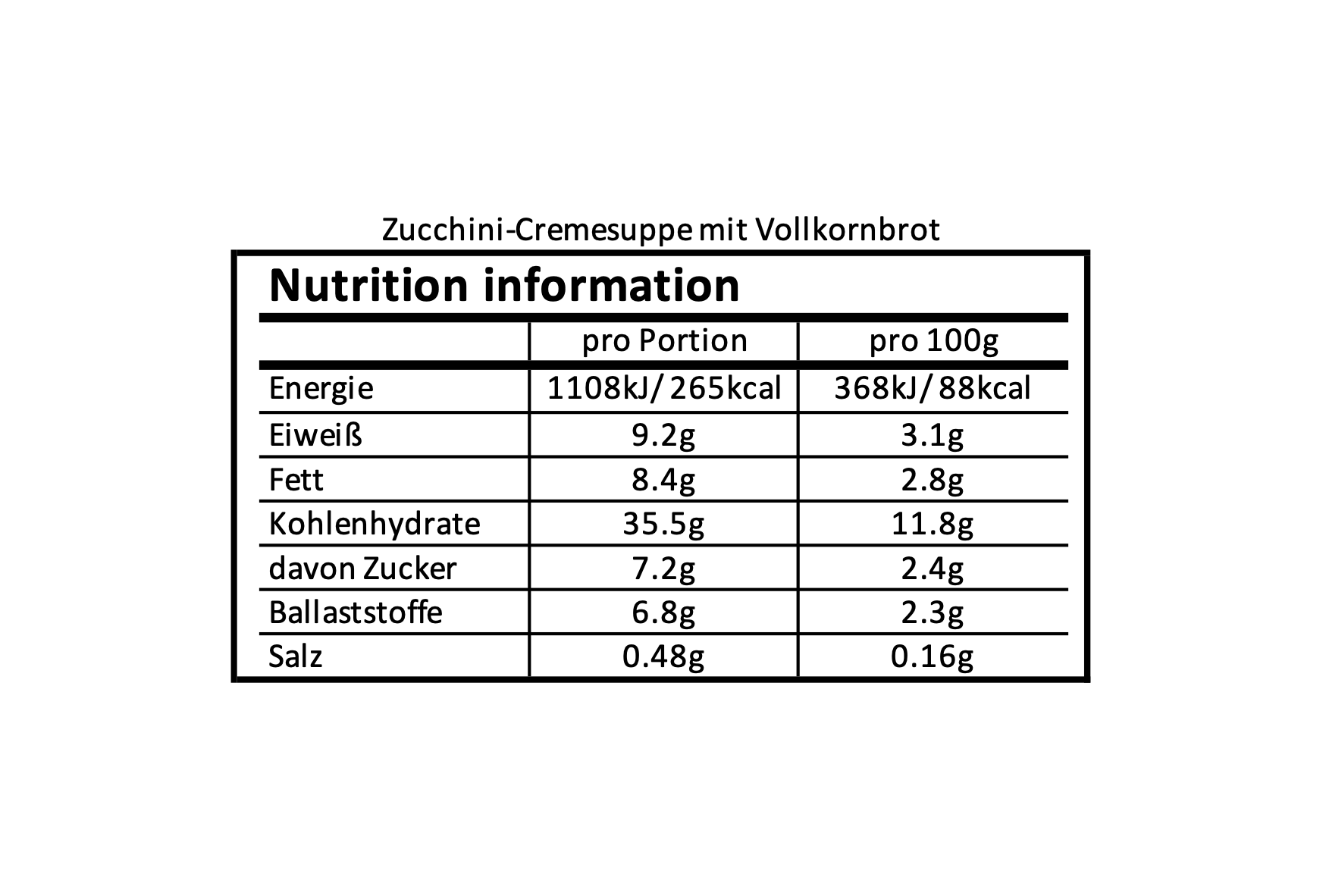 Zucchini-Cremesuppe