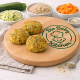 Zucchini-Küchlein mit Süßkartoffel & Quinoa